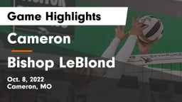 Cameron  vs Bishop LeBlond  Game Highlights - Oct. 8, 2022