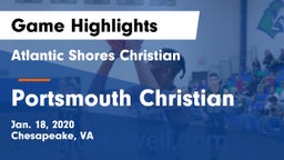 Atlantic Shores Christian  vs Portsmouth Christian Game Highlights - Jan. 18, 2020