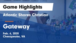 Atlantic Shores Christian  vs Gateway Game Highlights - Feb. 6, 2020