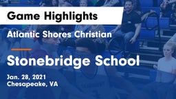 Atlantic Shores Christian  vs Stonebridge School Game Highlights - Jan. 28, 2021