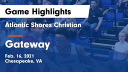Atlantic Shores Christian  vs Gateway Game Highlights - Feb. 16, 2021