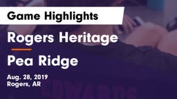 Rogers Heritage  vs Pea Ridge  Game Highlights - Aug. 28, 2019