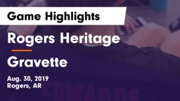 Rogers Heritage  vs Gravette Game Highlights - Aug. 30, 2019