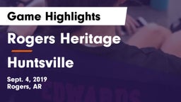 Rogers Heritage  vs Huntsville  Game Highlights - Sept. 4, 2019