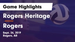 Rogers Heritage  vs Rogers  Game Highlights - Sept. 26, 2019