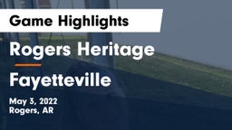 Rogers Heritage  vs Fayetteville  Game Highlights - May 3, 2022