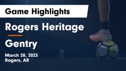 Rogers Heritage  vs Gentry  Game Highlights - March 28, 2023