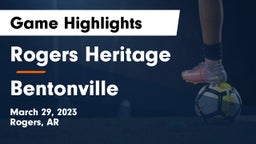 Rogers Heritage  vs Bentonville  Game Highlights - March 29, 2023
