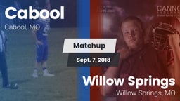 Matchup: Cabool  vs. Willow Springs  2018