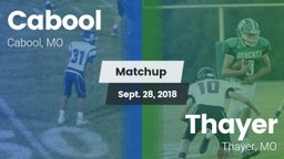 Matchup: Cabool  vs. Thayer  2018