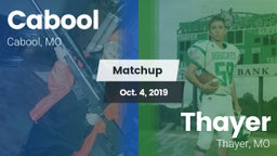 Matchup: Cabool  vs. Thayer  2019