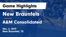 New Braunfels  vs A&M Consolidated  Game Highlights - Dec. 6, 2019