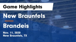 New Braunfels  vs Brandeis  Game Highlights - Nov. 11, 2020