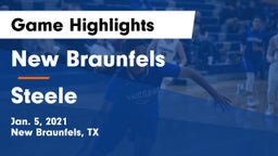 New Braunfels  vs Steele  Game Highlights - Jan. 5, 2021