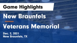 New Braunfels  vs Veterans Memorial Game Highlights - Dec. 2, 2021