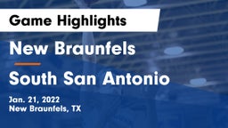New Braunfels  vs South San Antonio  Game Highlights - Jan. 21, 2022