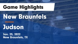 New Braunfels  vs Judson  Game Highlights - Jan. 25, 2022