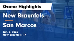 New Braunfels  vs San Marcos  Game Highlights - Jan. 6, 2023