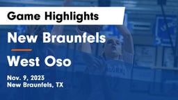 New Braunfels  vs West Oso  Game Highlights - Nov. 9, 2023
