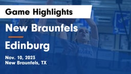 New Braunfels  vs Edinburg  Game Highlights - Nov. 10, 2023