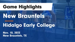 New Braunfels  vs Hidalgo Early College  Game Highlights - Nov. 10, 2023