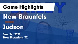 New Braunfels  vs Judson  Game Highlights - Jan. 26, 2024