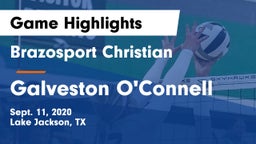 Brazosport Christian  vs Galveston O'Connell  Game Highlights - Sept. 11, 2020