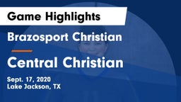 Brazosport Christian  vs Central Christian Game Highlights - Sept. 17, 2020