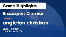 Brazosport Christian  vs angleton christian Game Highlights - Sept. 18, 2020