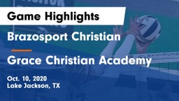 Brazosport Christian  vs Grace Christian Academy Game Highlights - Oct. 10, 2020