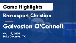 Brazosport Christian  vs Galveston O'Connell Game Highlights - Oct. 12, 2020