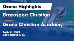 Brazosport Christian  vs Grace Christian Academy Game Highlights - Aug. 24, 2021