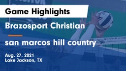 Brazosport Christian  vs san marcos hill country Game Highlights - Aug. 27, 2021