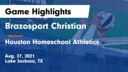 Brazosport Christian  vs Houston Homeschool Athletics Game Highlights - Aug. 27, 2021