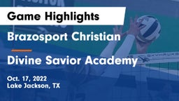 Brazosport Christian  vs Divine Savior Academy Game Highlights - Oct. 17, 2022