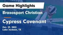 Brazosport Christian  vs Cypress Covenant Game Highlights - Oct. 29, 2022
