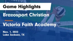 Brazosport Christian  vs Victoria Faith Academy Game Highlights - Nov. 1, 2022