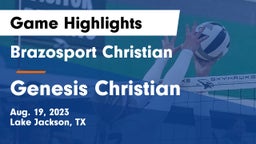 Brazosport Christian  vs Genesis Christian  Game Highlights - Aug. 19, 2023