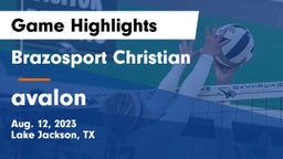 Brazosport Christian  vs avalon Game Highlights - Aug. 12, 2023