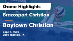 Brazosport Christian  vs Baytown Christian Game Highlights - Sept. 5, 2023