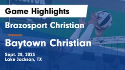 Brazosport Christian  vs Baytown Christian  Game Highlights - Sept. 28, 2023