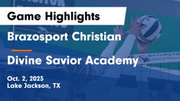 Brazosport Christian  vs Divine Savior Academy Game Highlights - Oct. 2, 2023