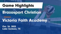 Brazosport Christian  vs Victoria Faith Academy Game Highlights - Oct. 26, 2023