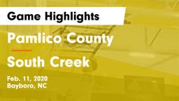 Pamlico County  vs South Creek Game Highlights - Feb. 11, 2020