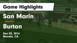 San Marin  vs Burton  Game Highlights - Dec 02, 2016