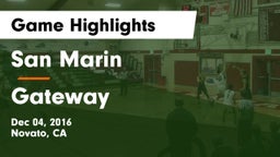 San Marin  vs Gateway Game Highlights - Dec 04, 2016