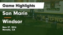 San Marin  vs Windsor  Game Highlights - Nov 27, 2016