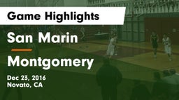 San Marin  vs Montgomery Game Highlights - Dec 23, 2016