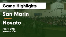 San Marin  vs Novato  Game Highlights - Jan 4, 2017