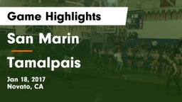 San Marin  vs Tamalpais Game Highlights - Jan 18, 2017